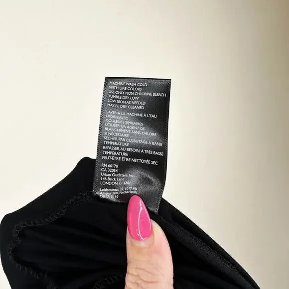 Free People Beach Harlow One Piece Deep V-Neck Knot Front Wide Leg Jumpsuit XS - Picture 8 of 14